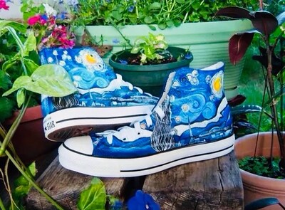Custom painted converse sales